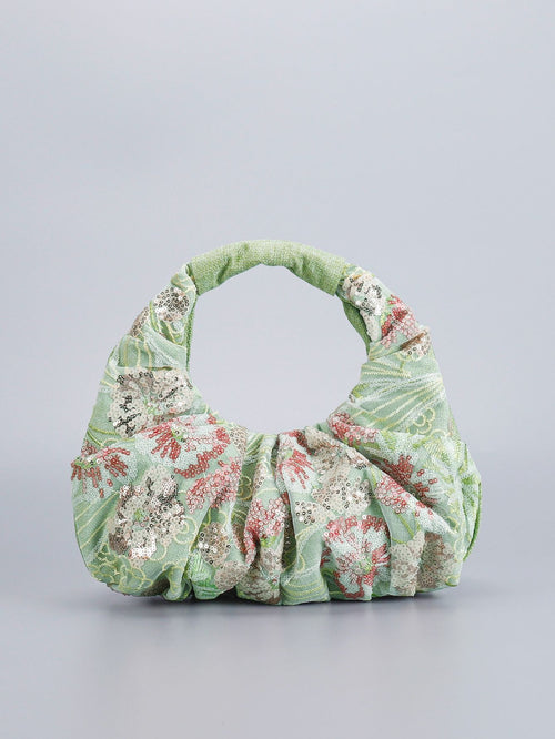 Bolso Bordado Verde Salvia