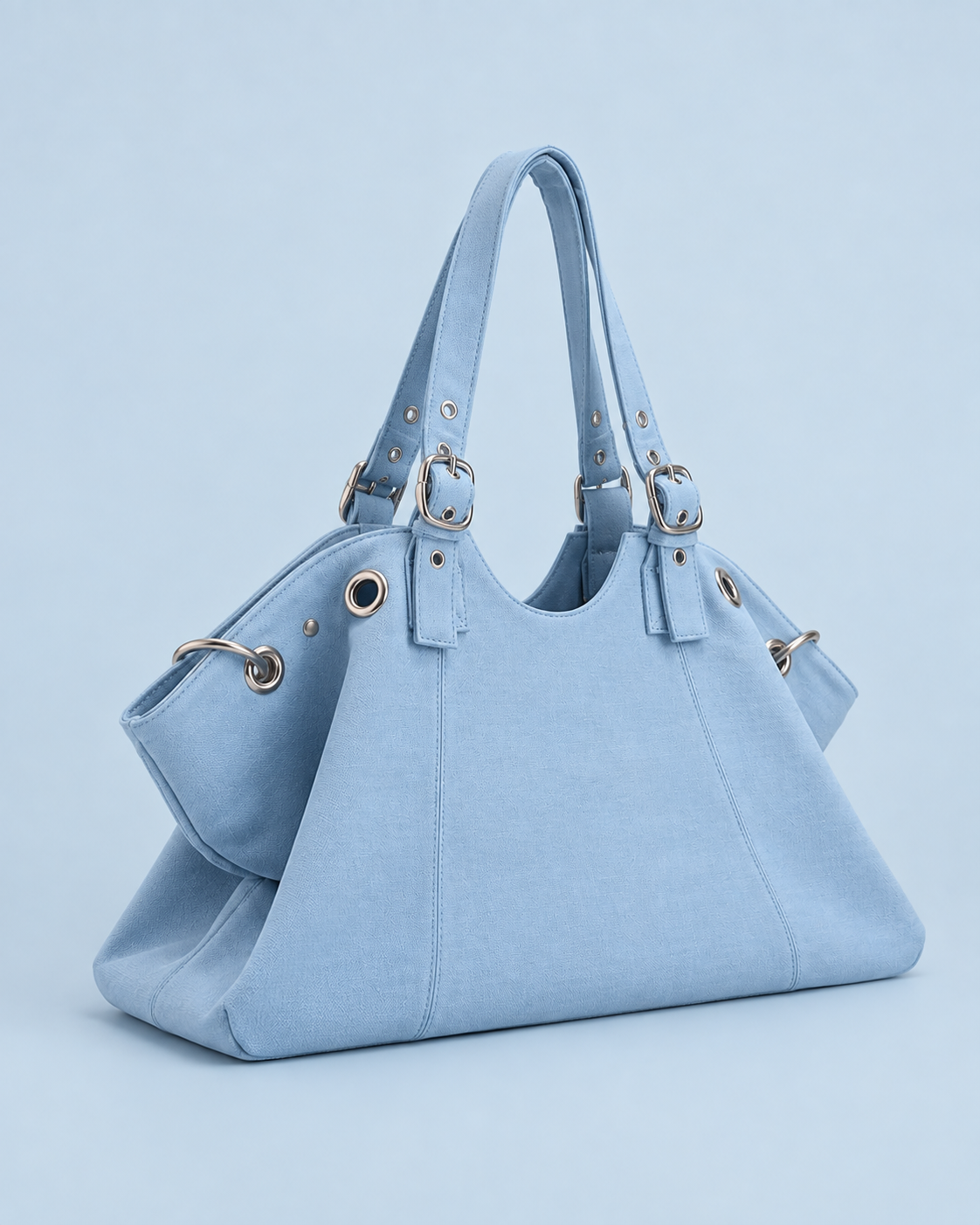Bolso Azul Celeste con Hebillas