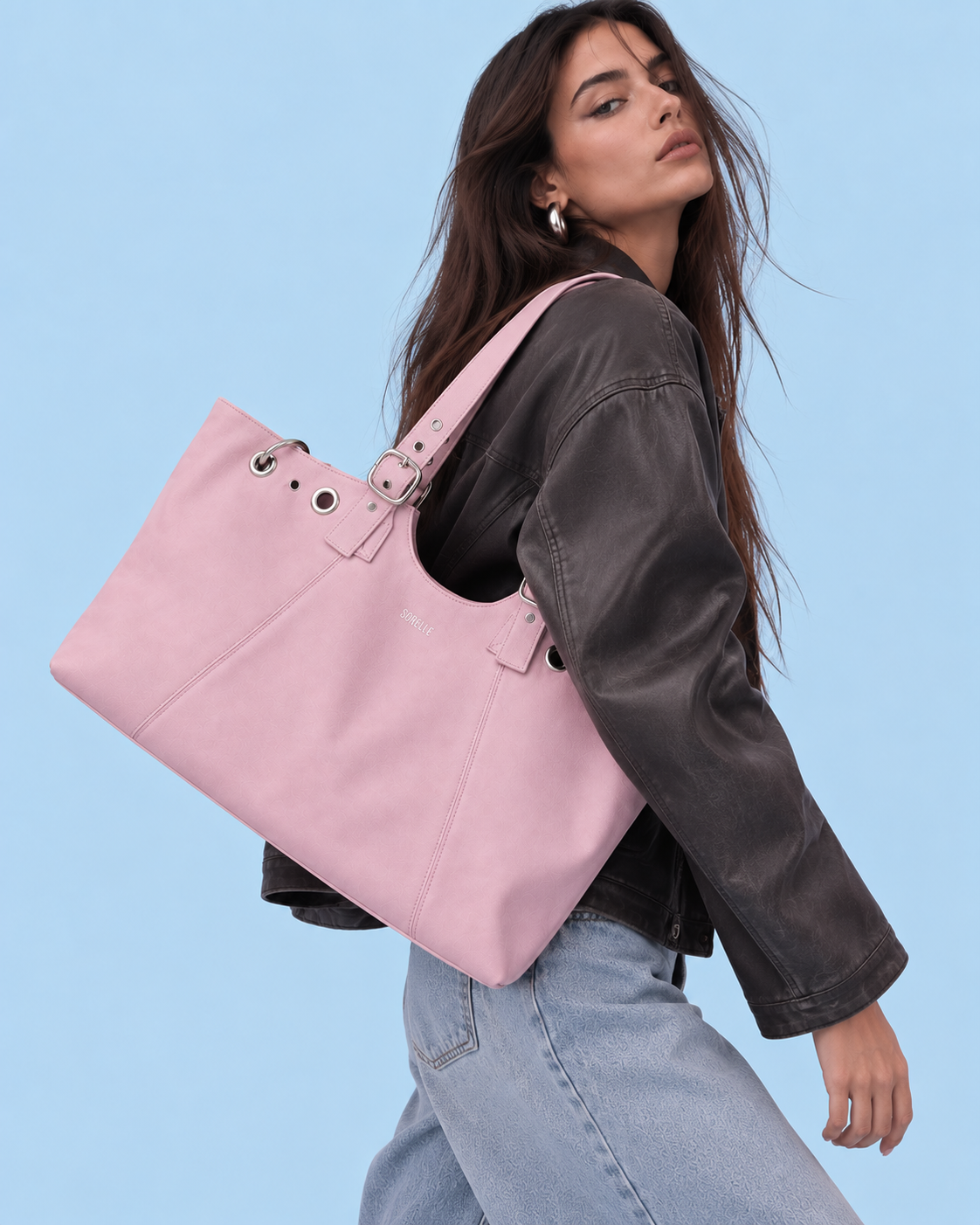 Bolso Rosa con Hebillas