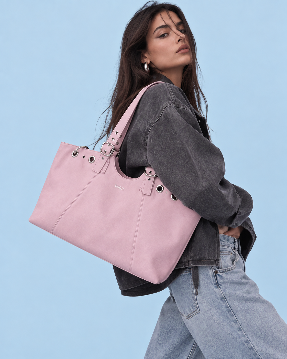 Bolso Rosa con Hebillas