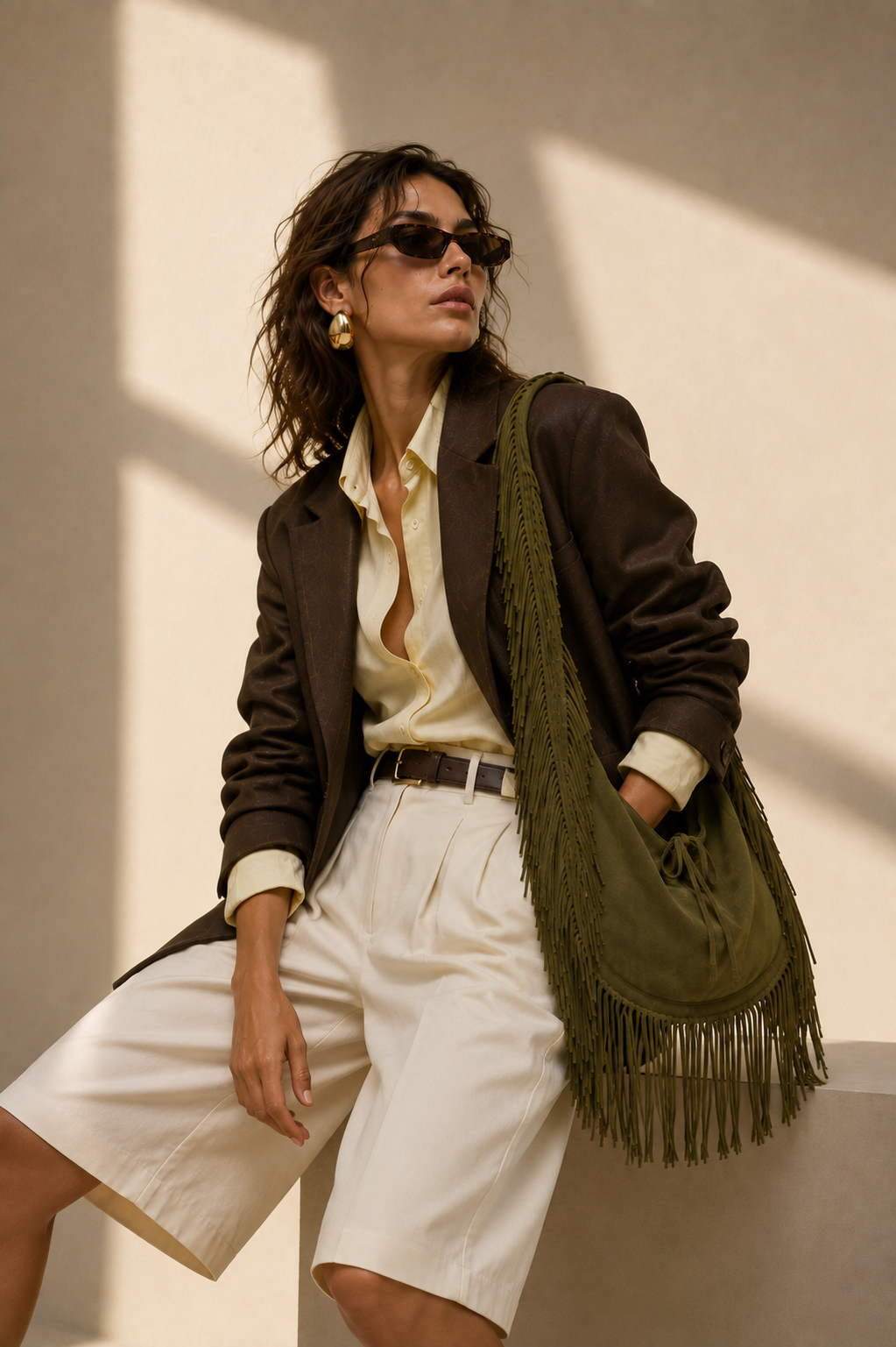 Olivia | Bolso Hobo de Ante con Flecos