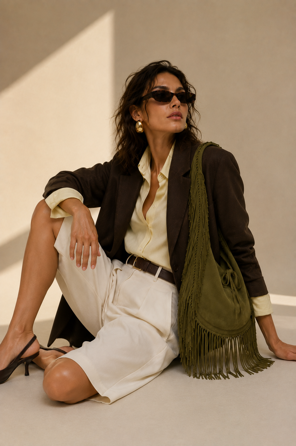 Olivia | Bolso Hobo de Ante con Flecos