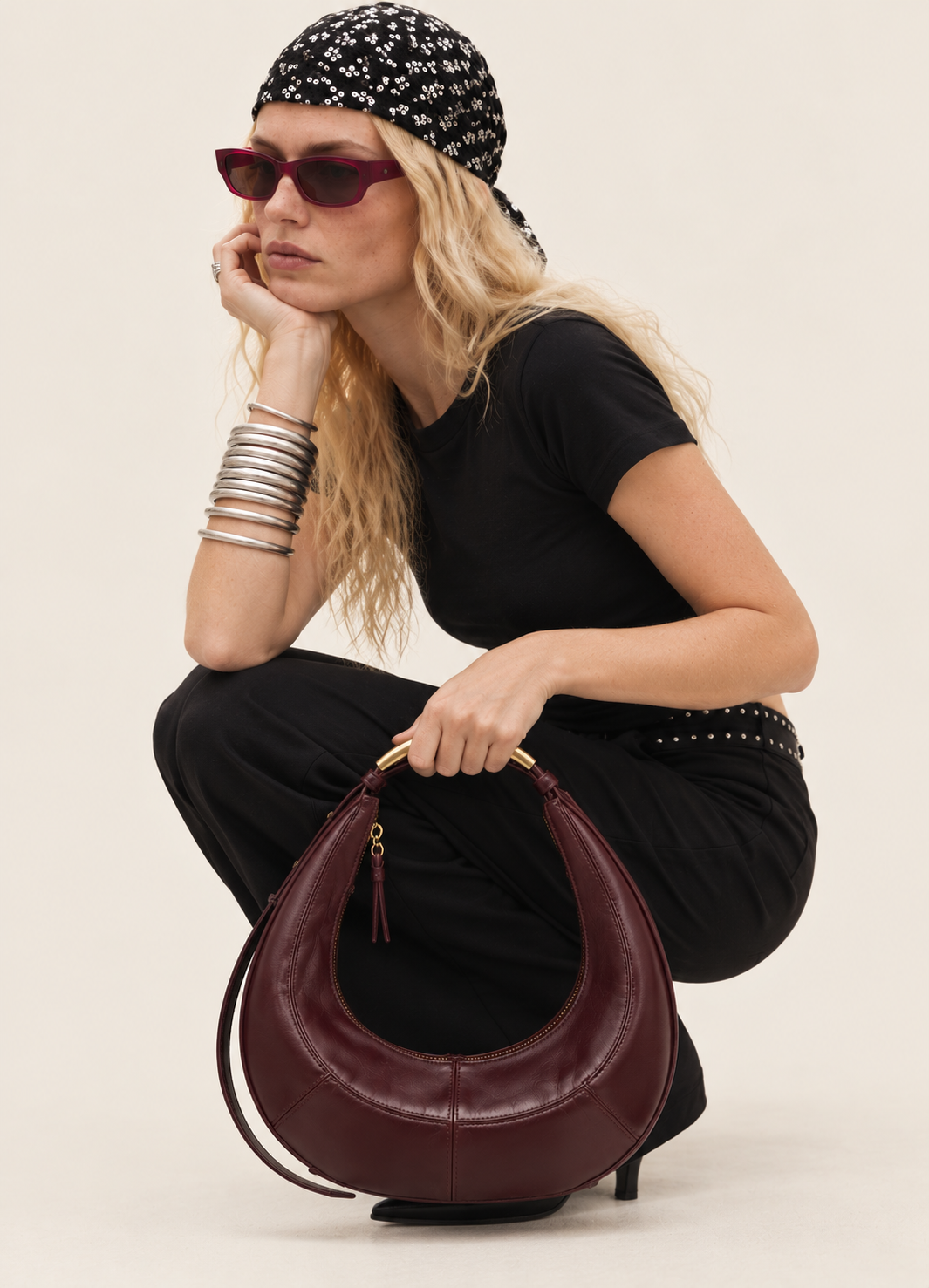 Bolso Hobo Burdeos