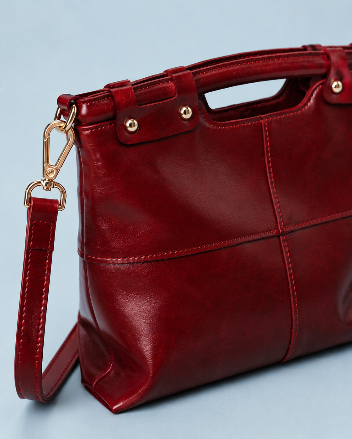 Valentina | Bolso de Piel Genuina Burdeos