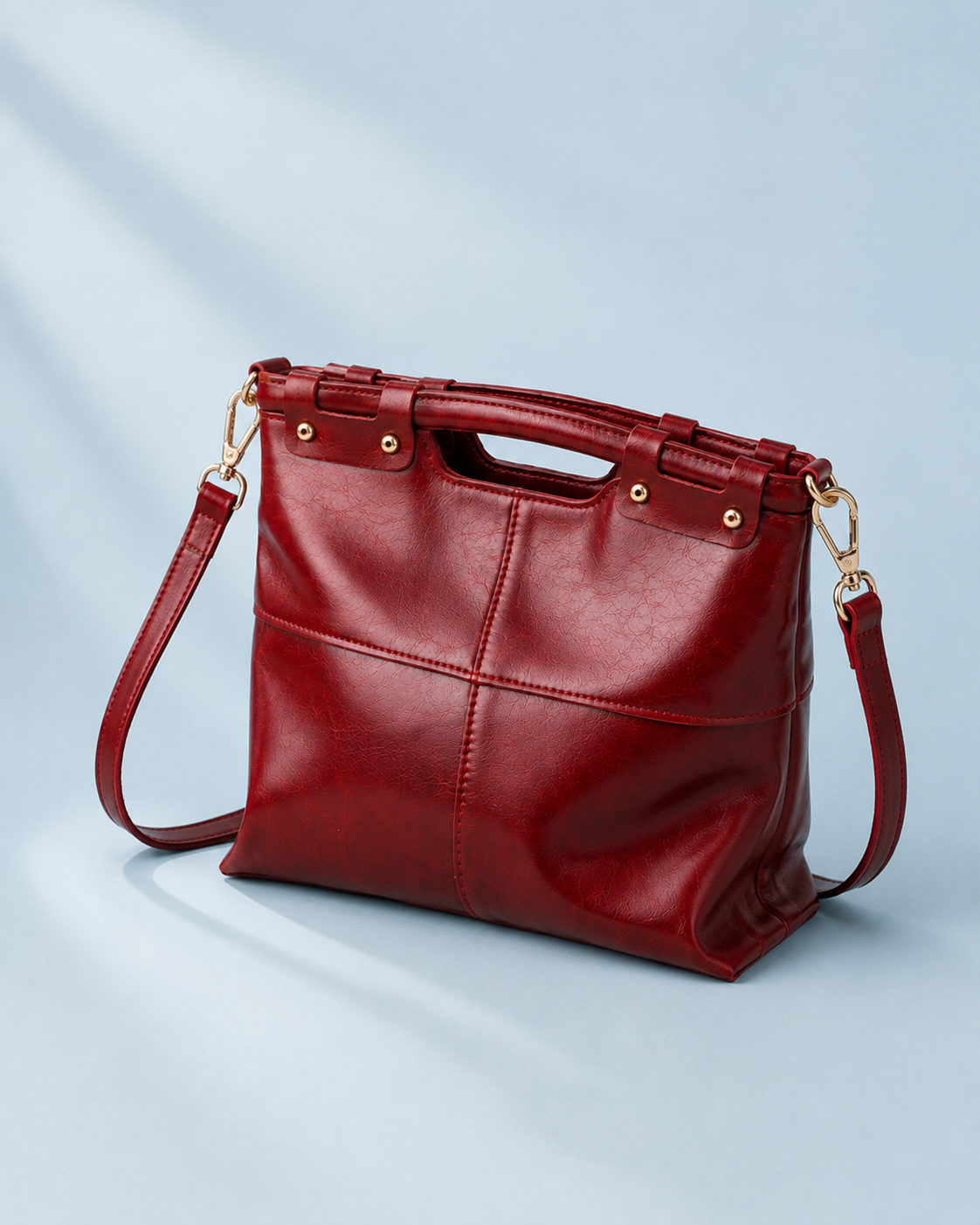 Valentina | Bolso de Piel Genuina Burdeos