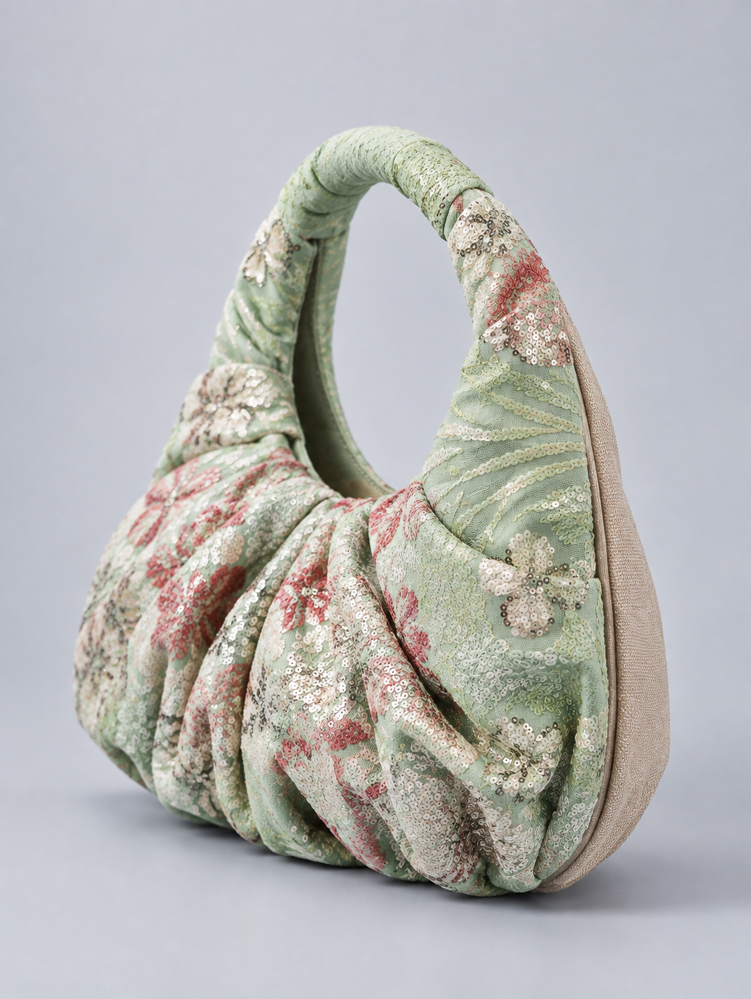 Bolso Bordado Verde Salvia
